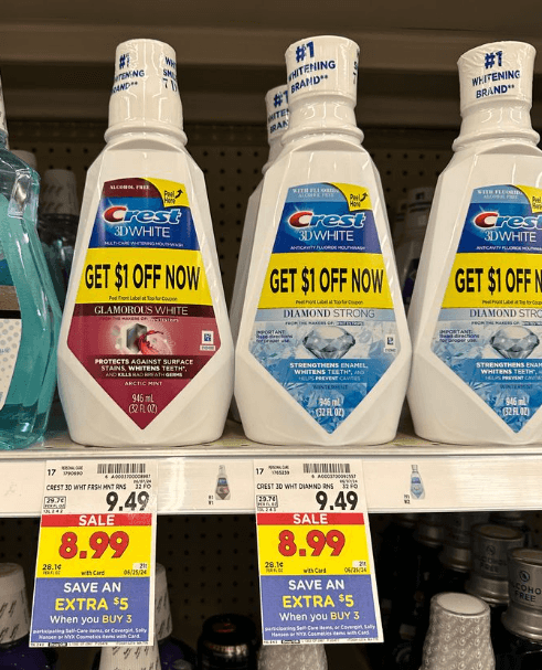 Crest Mouthwash Kroger Shelf Image