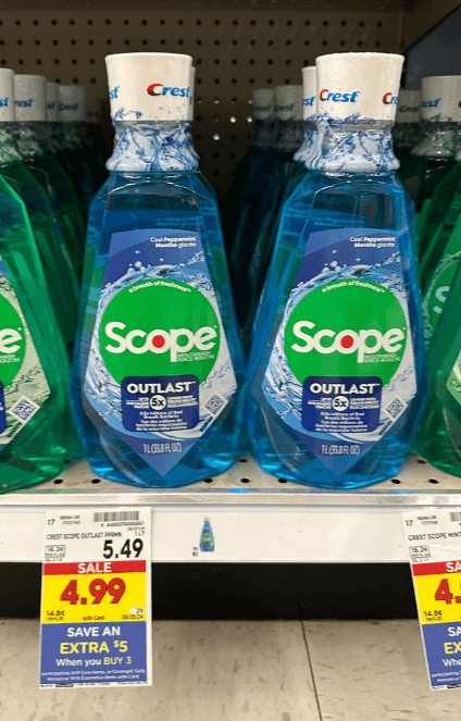 Crest Scope Mouthwash Kroger Shelf Image