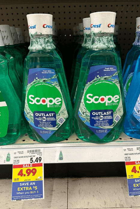 Crest Scope Mouthwash Kroger Shelf Image