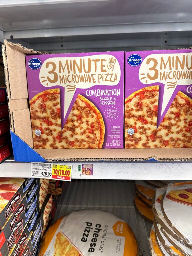 Kroger 3 minute pizza shelf image