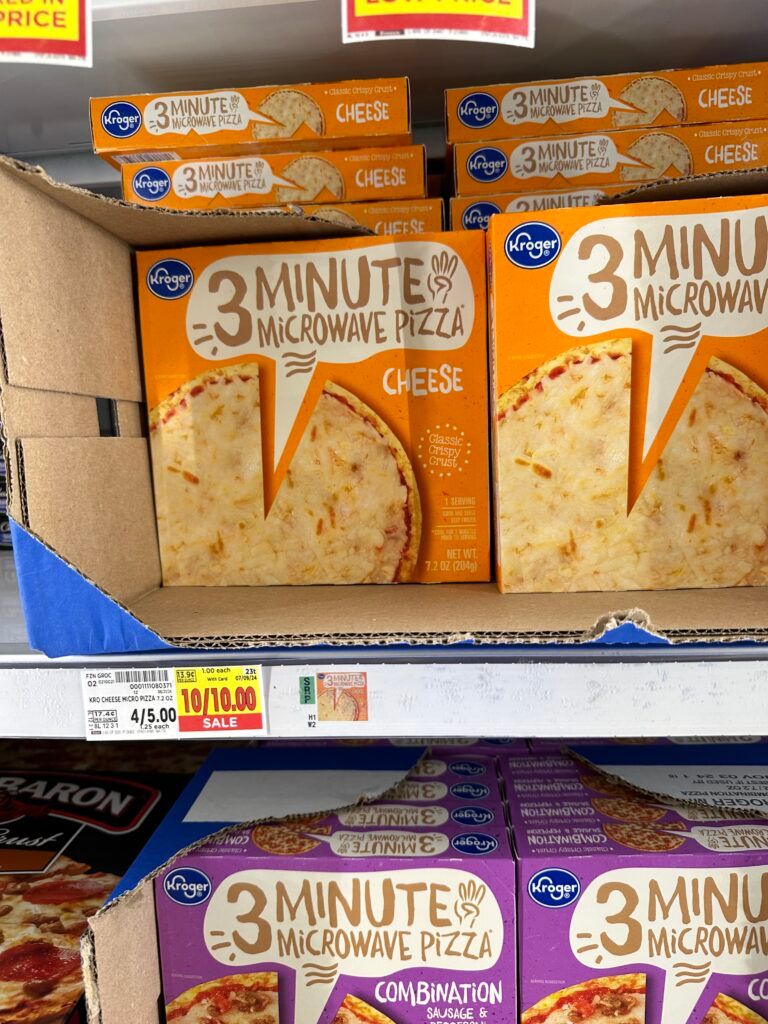 Kroger 3 minute pizza shelf image
