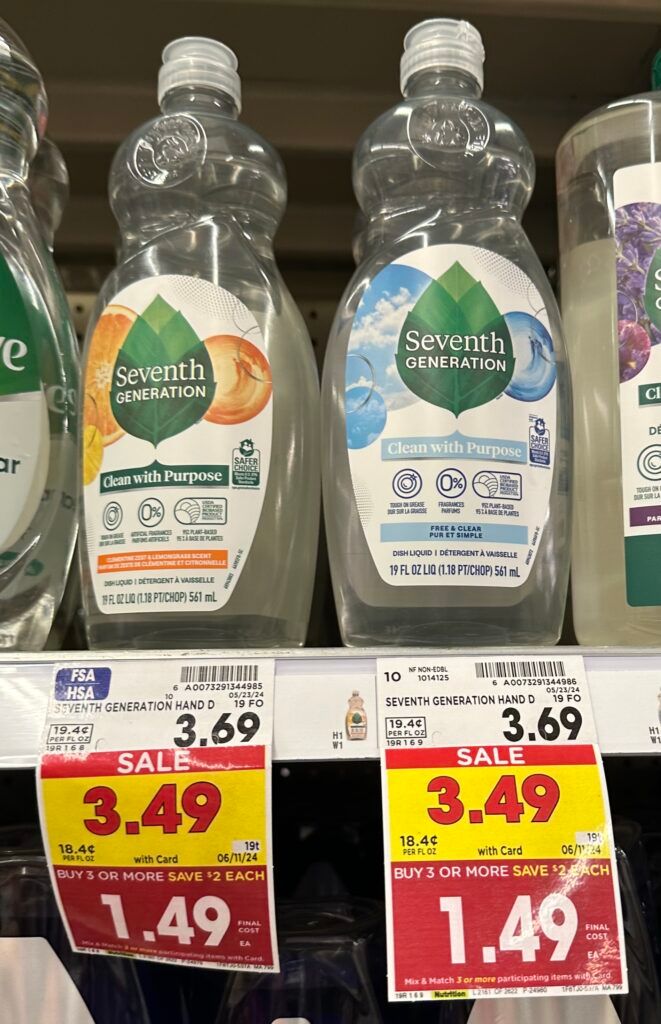 Seventh Generation Dish Liquid Kroger Shelf Image