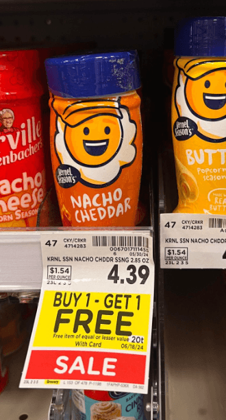 Kernel Seasonings Seasongs Kroger Shelf Image