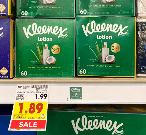 Kleenex Tissues Kroger Shelf Image