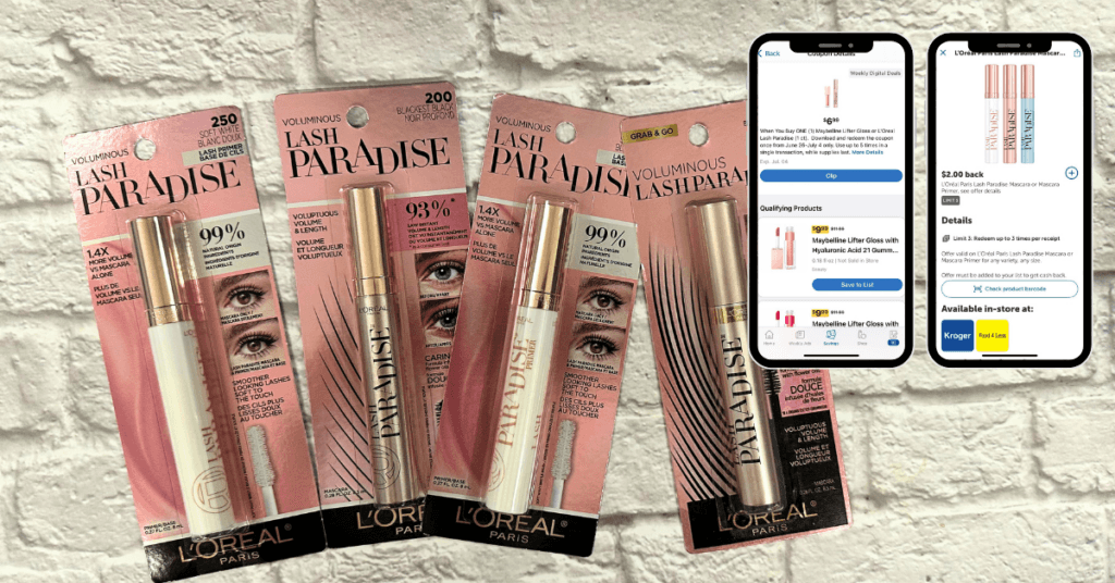 L'Oreal Paris Lash Paradise Kroger Digital Coupon