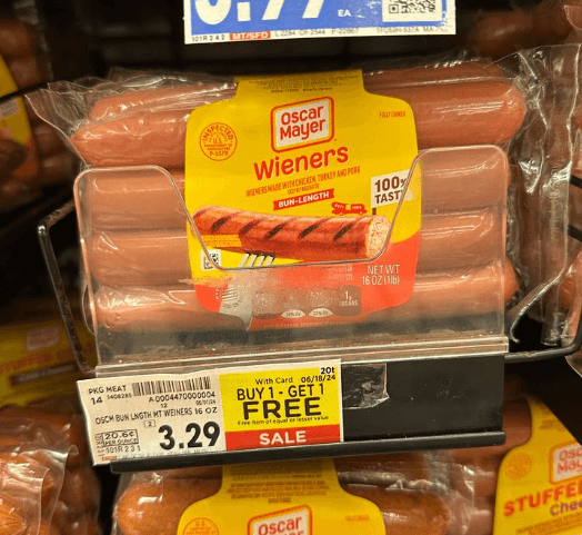 Oscar Mayer Hot Dogs Kroger Shelf Image
