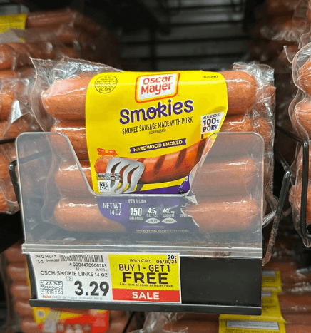 Oscar Mayer Hot Dogs Kroger Shelf Image