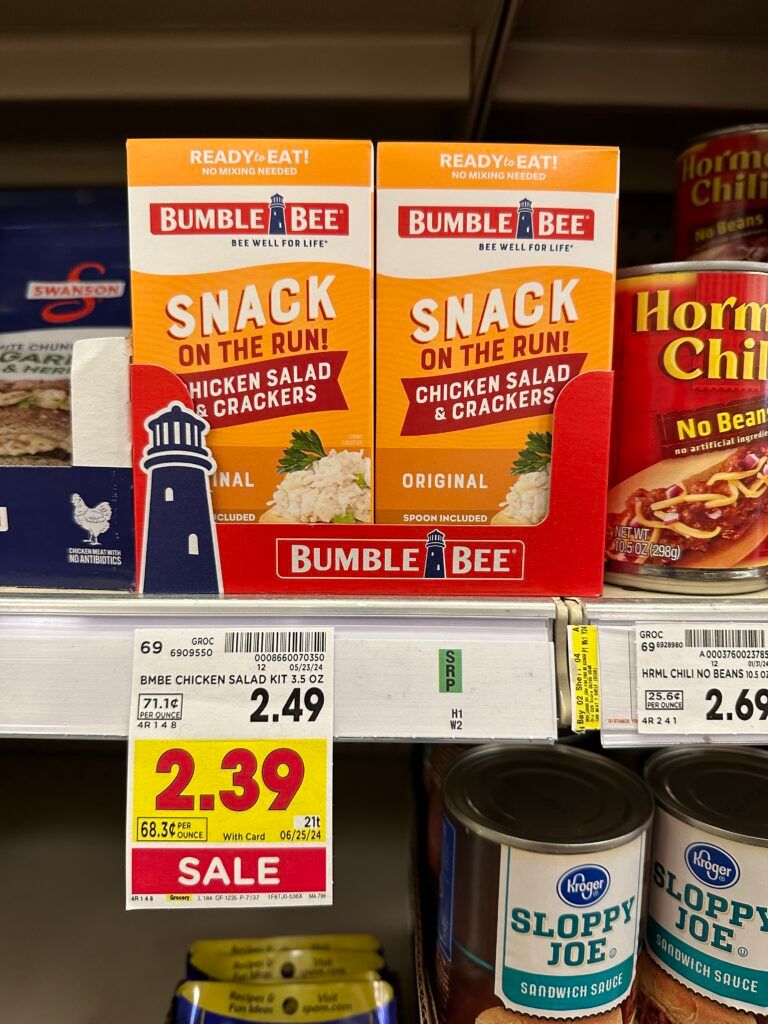 Bumble Bee Snack on the RUn Kroger Shelf Image