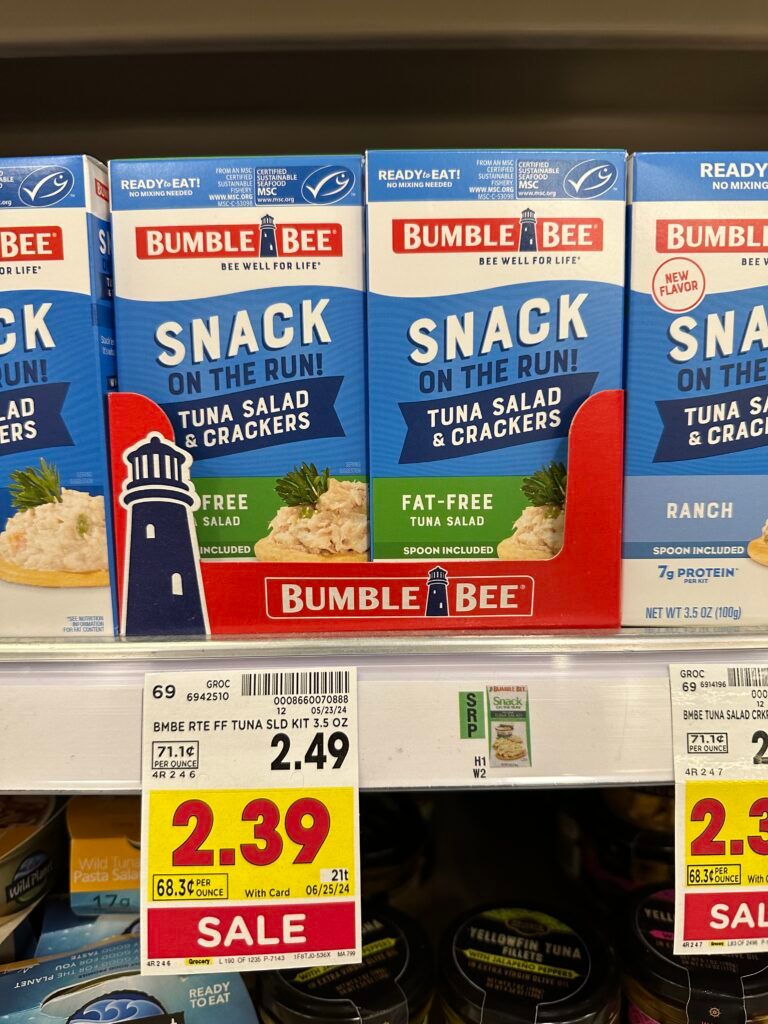 Bumble Bee Snack on the RUn Kroger Shelf Image