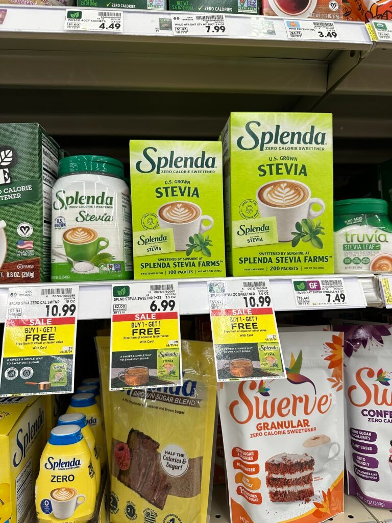 Splenda and Splenda Stevia Kroger Shelf Image