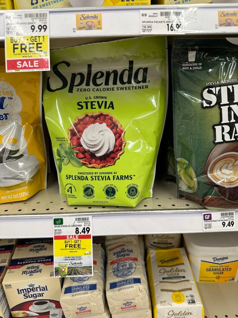 Splenda and Splenda Stevia Kroger Shelf Image