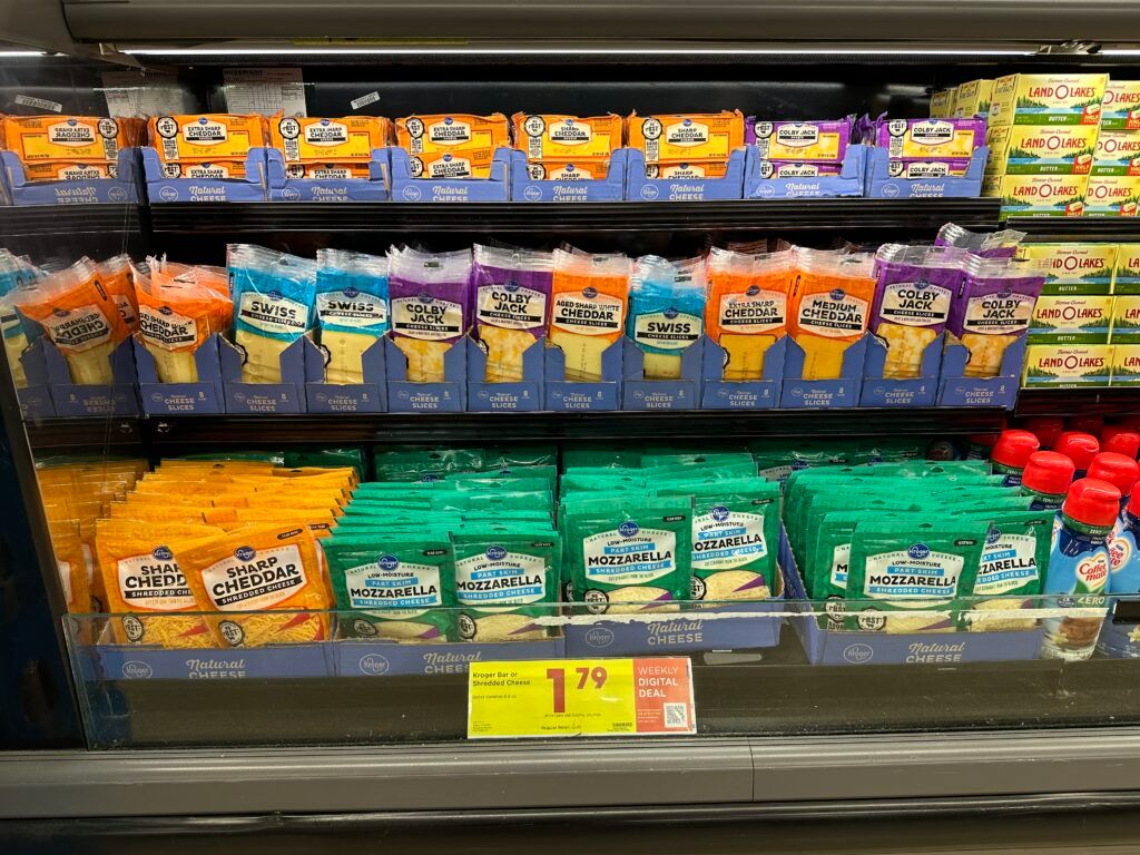 kroger cheese shelf image