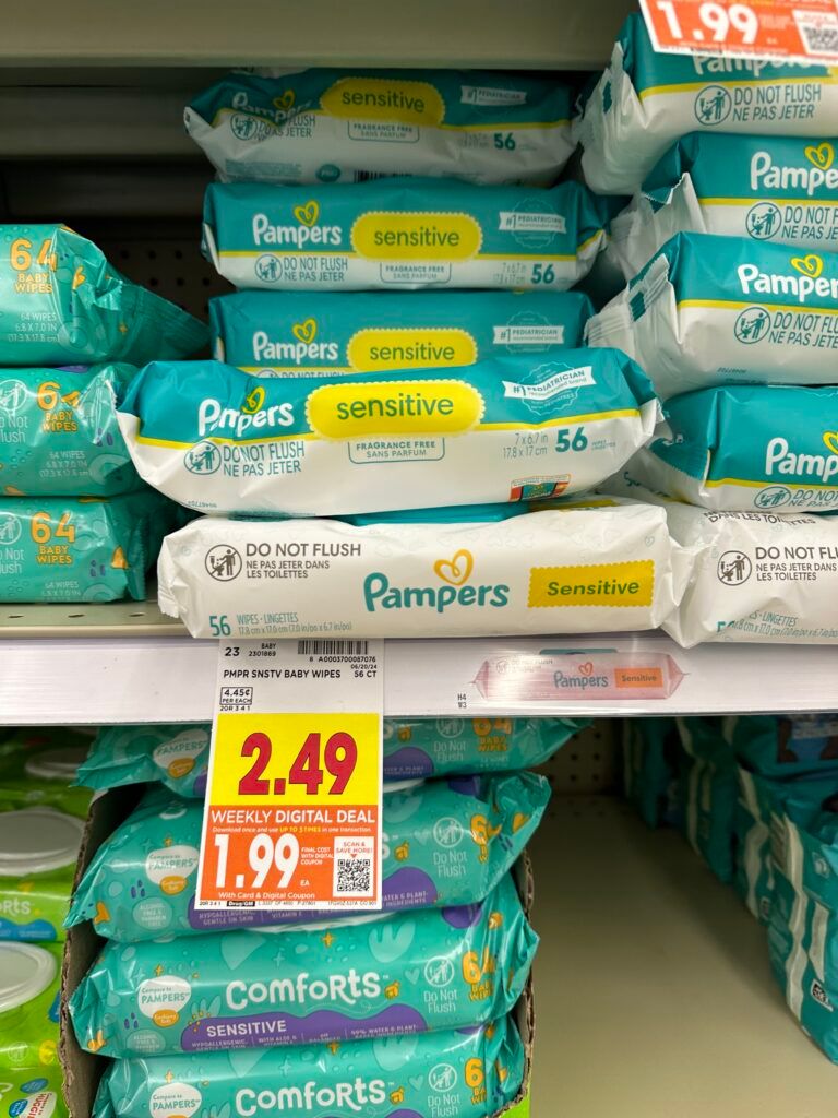 pampers wipes kroger shelf image