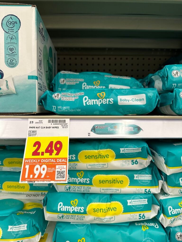 pampers wipes kroger shelf image