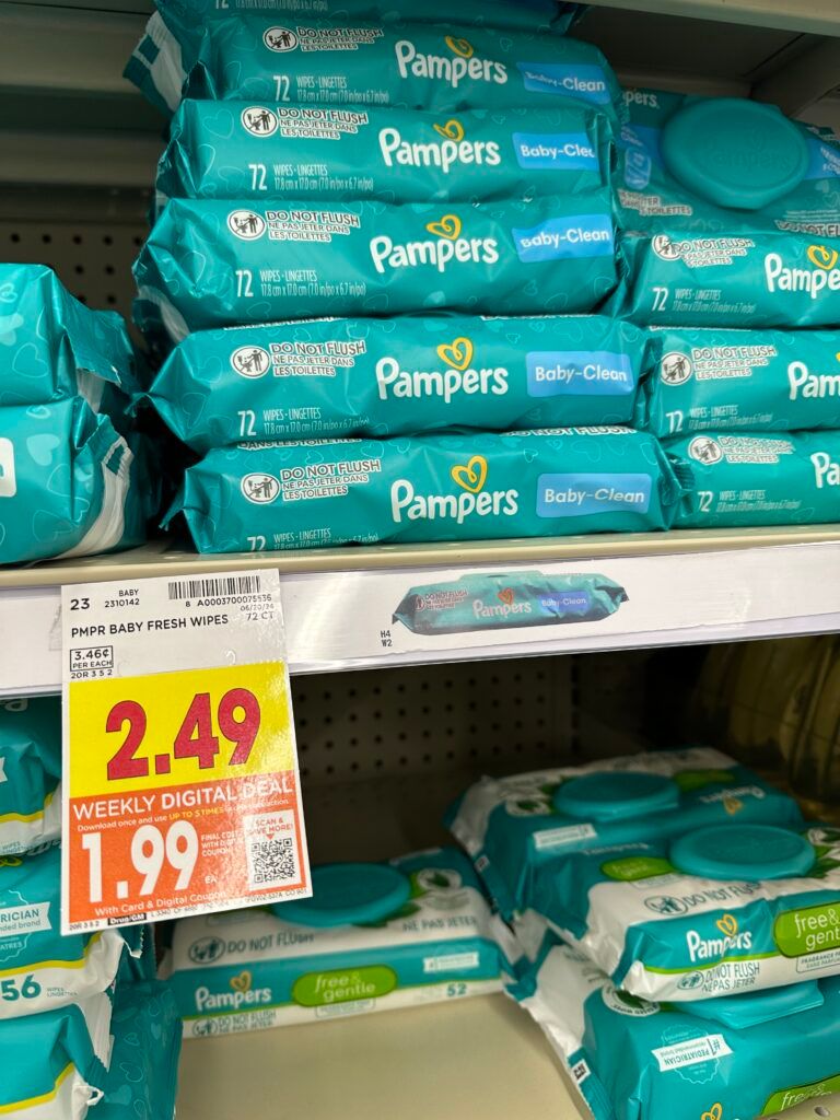 pampers wipes kroger shelf image
