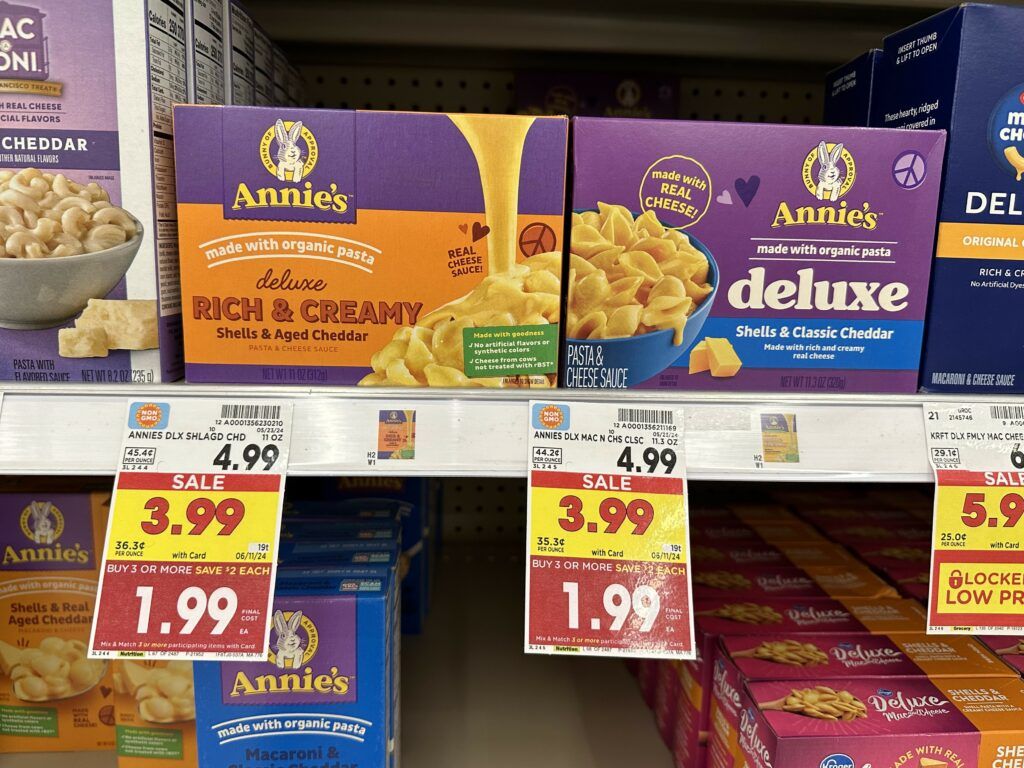 annie's mac and cheese kroger shelf image