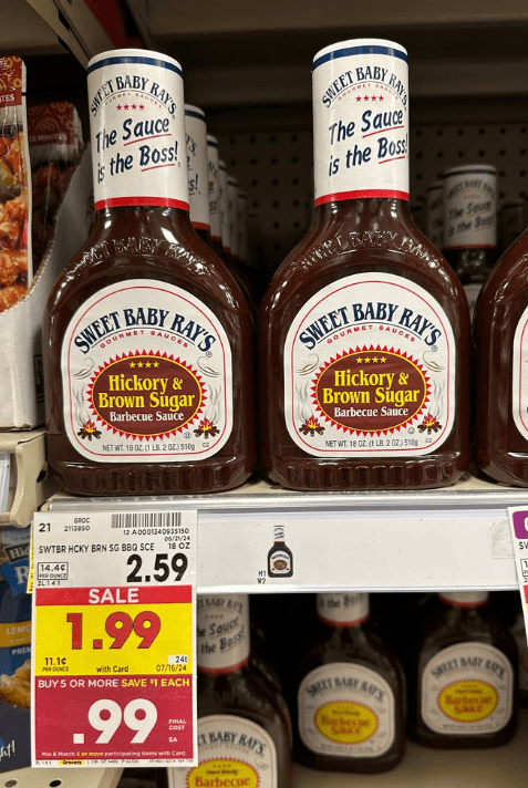 Sweet Baby Ray's Kroger Shelf Image