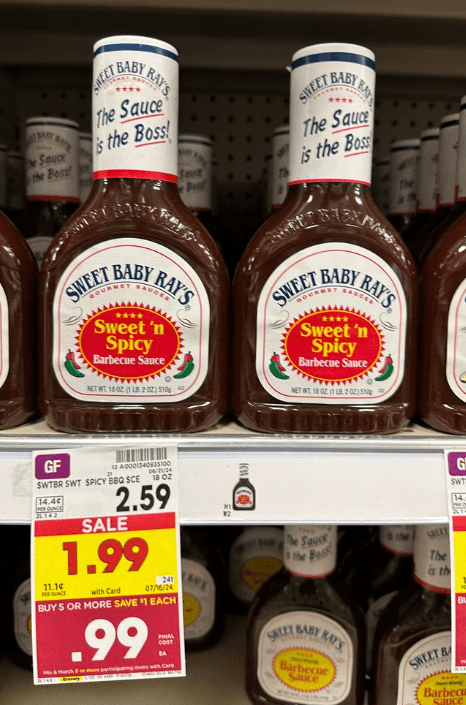Sweet Baby Ray's Kroger Shelf Image