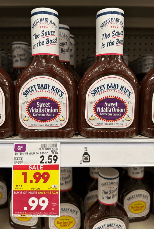 Sweet Baby Ray's Kroger Shelf Image