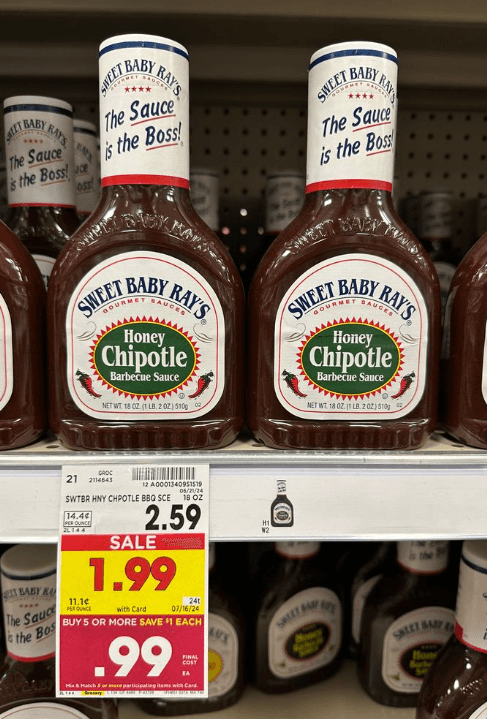 Sweet Baby Ray's Kroger Shelf Image