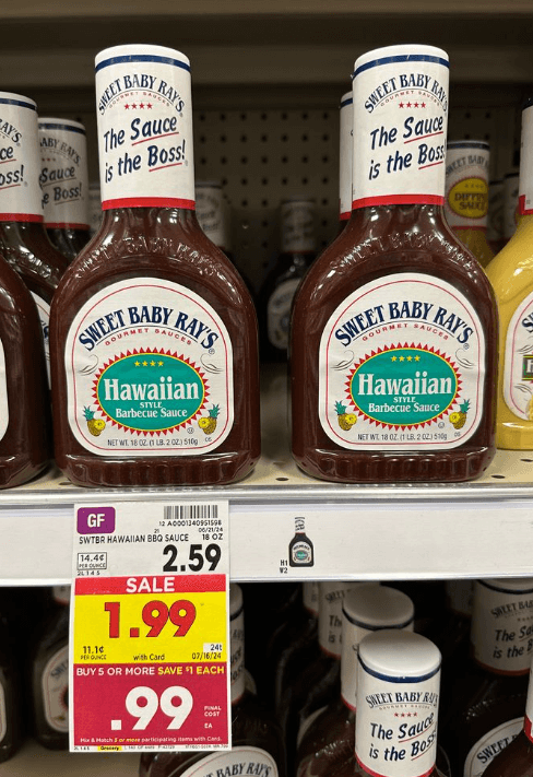 Sweet Baby Ray's Kroger Shelf Image