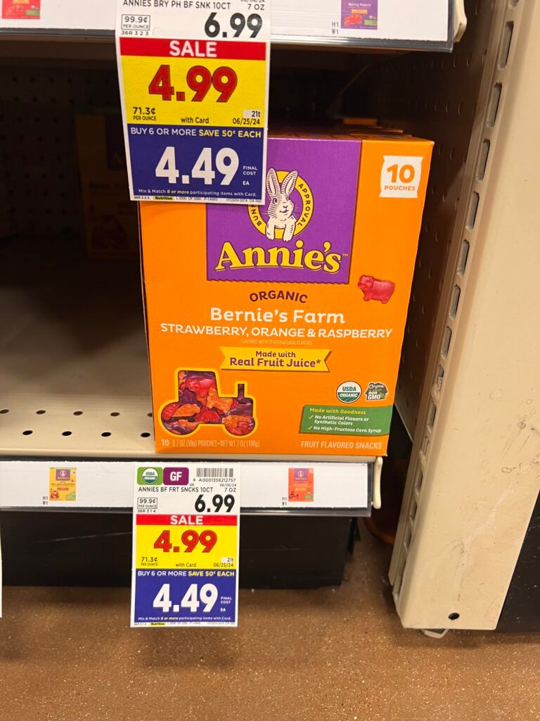 annie's snacks kroger shelf image (1)