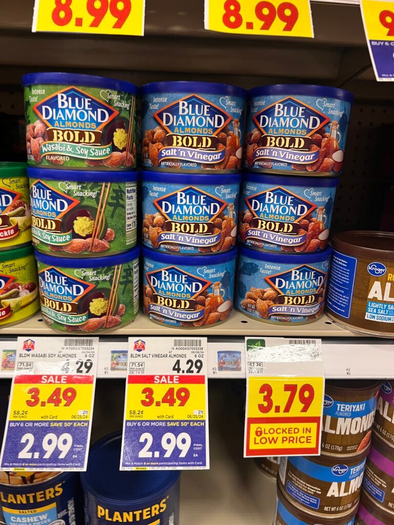 blue diamond almonds kroger shelf image (2)
