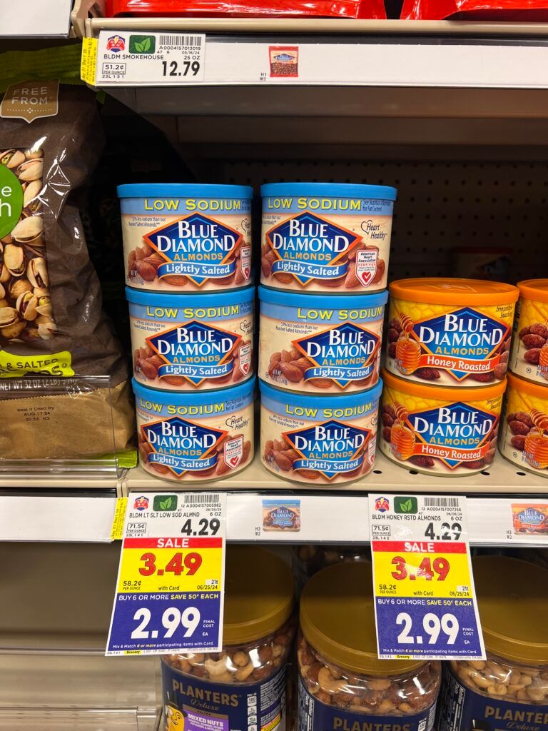 blue diamond almonds kroger shelf image (2)