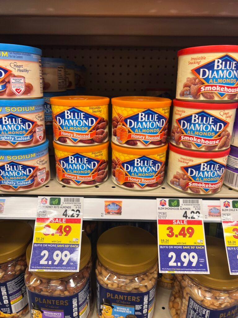 blue diamond almonds kroger shelf image (2)