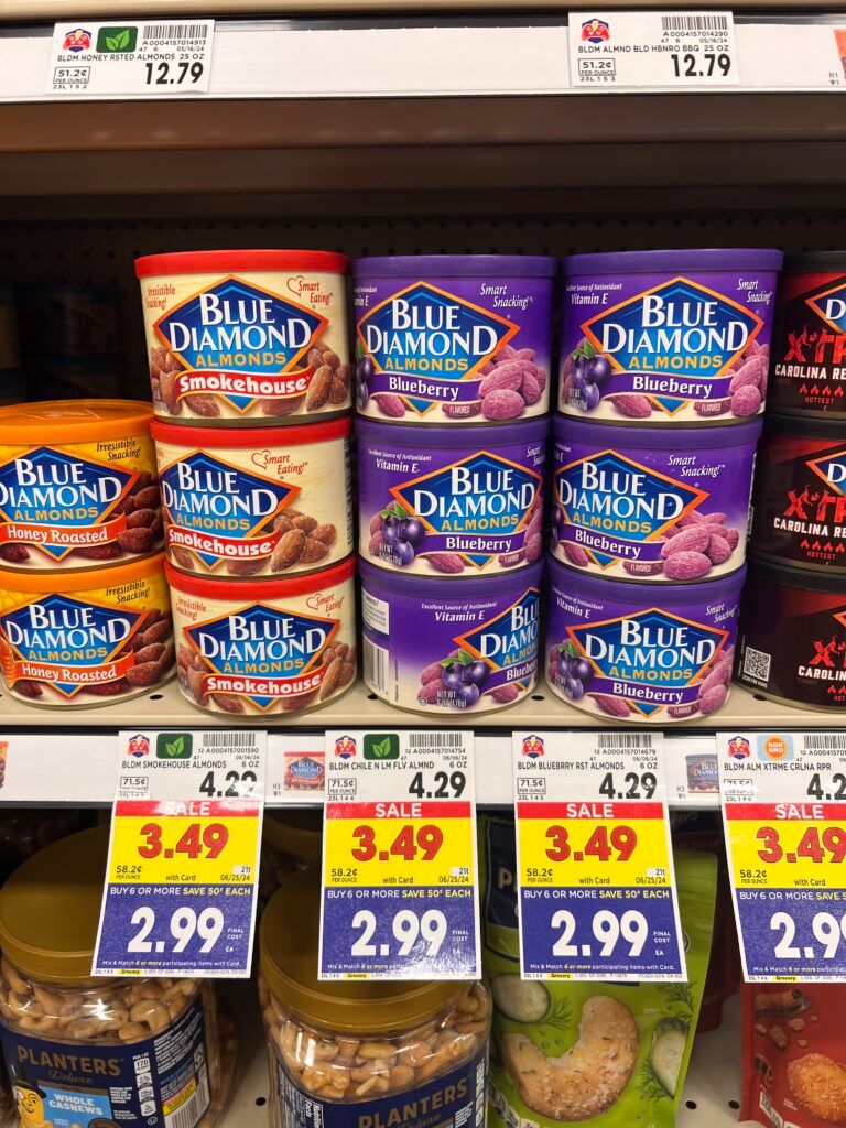 blue diamond almonds kroger shelf image (2)