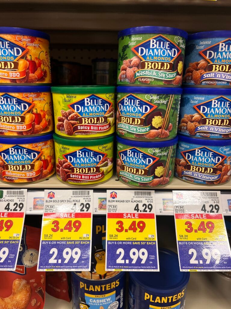 blue diamond almonds kroger shelf image (2)