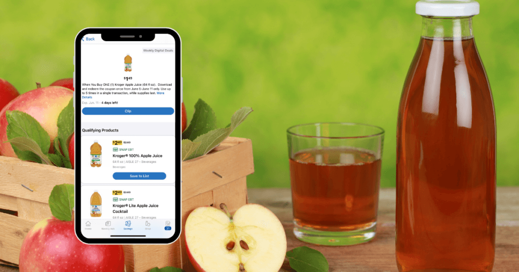 kroger apple juice digital