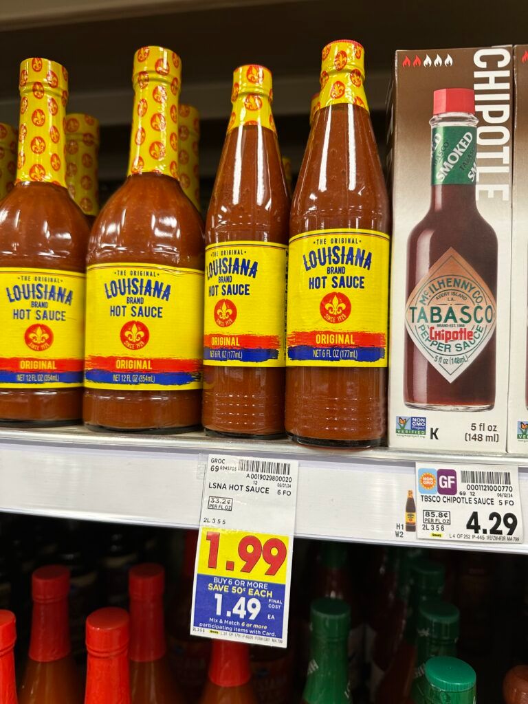 louisiana hot sauce kroger shelf image (1)