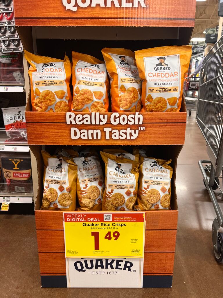 quaker crisps kroger shelf image