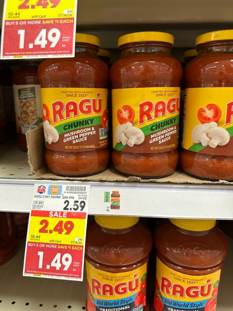 ragu pasta sauce kroger shelf image (1)