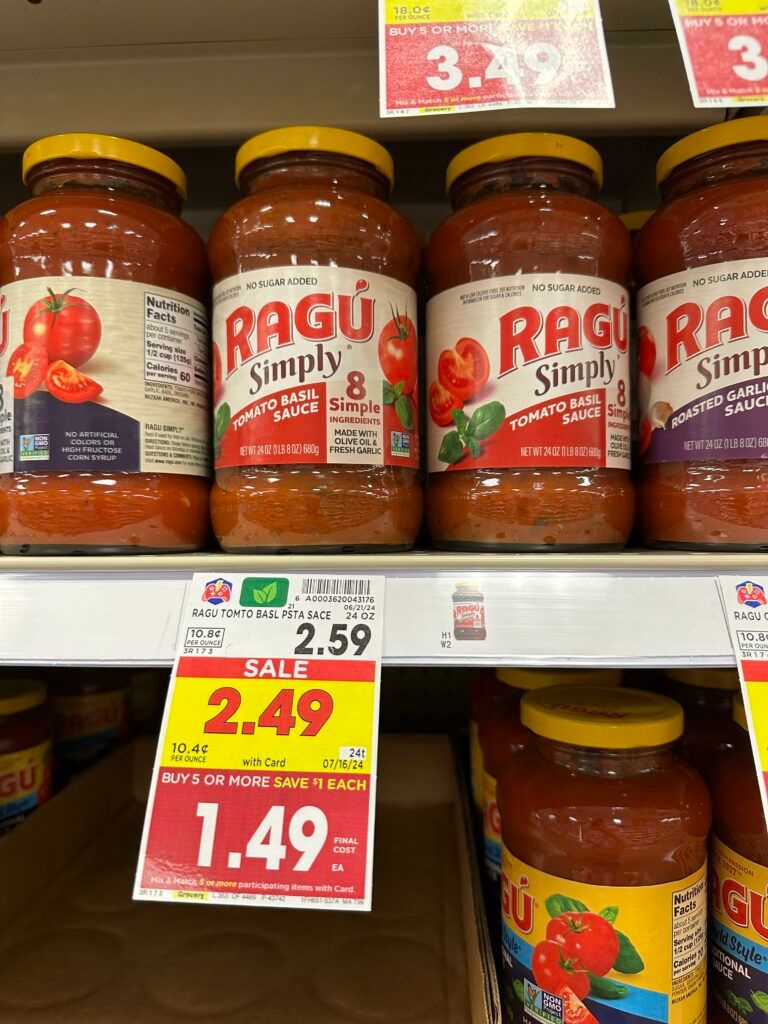 ragu pasta sauce kroger shelf image (1)