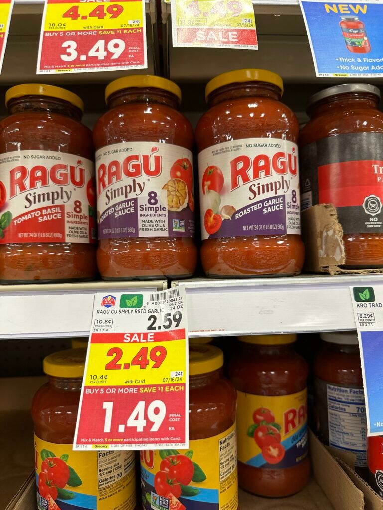 ragu pasta sauce kroger shelf image (1)