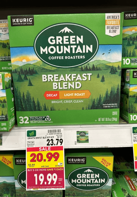 Green Mountain Coffee Kroger Shelf Image