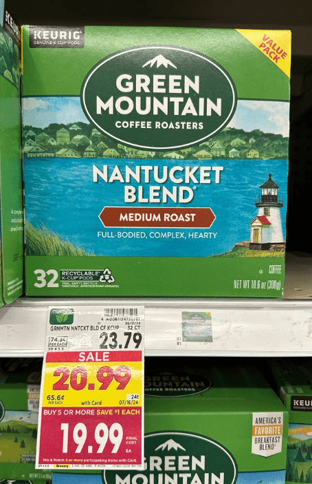 Green Mountain Coffee Kroger Shelf Image