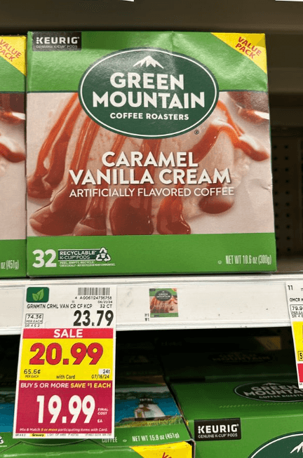 Green Mountain Coffee Kroger Shelf Image