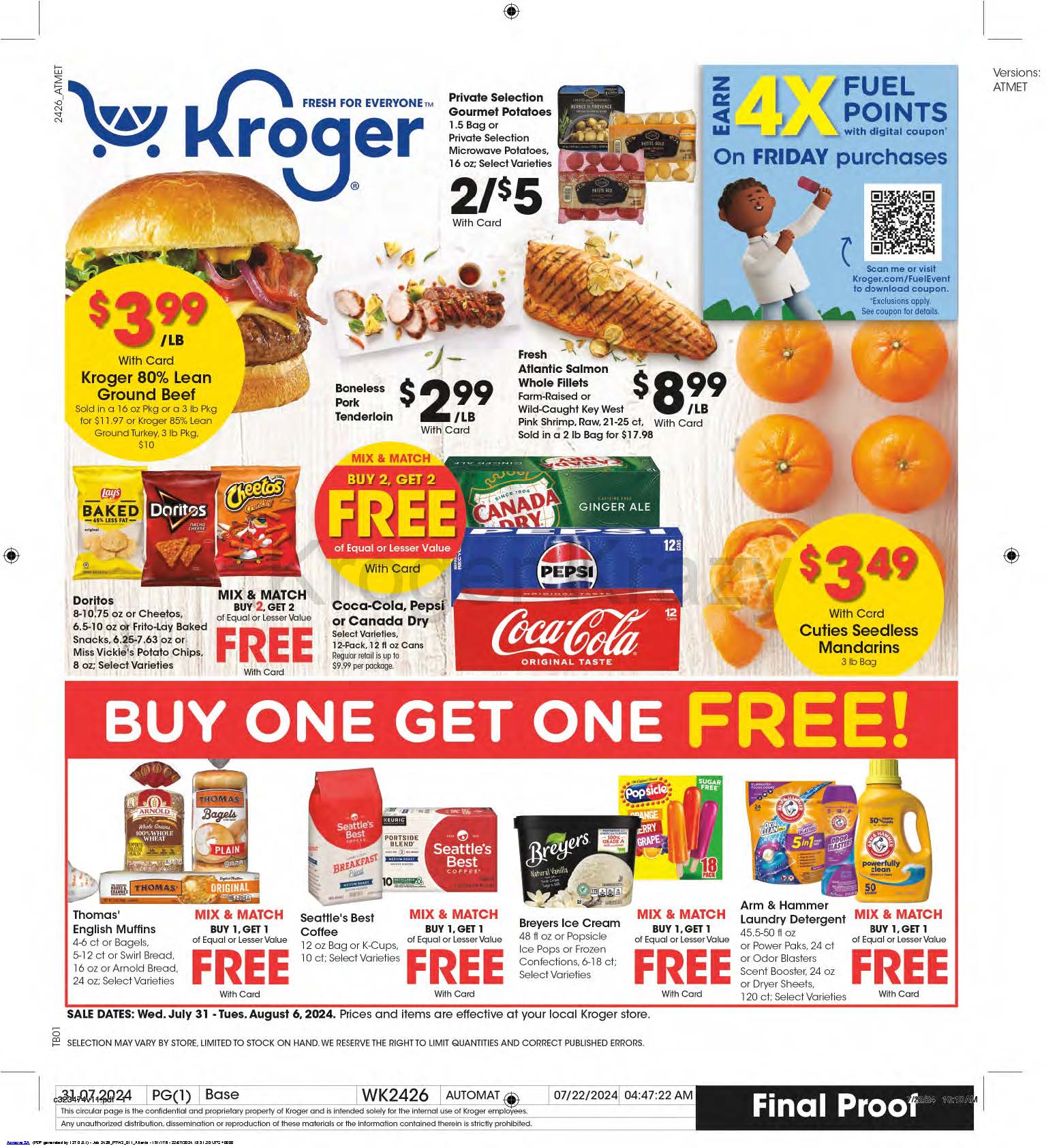 Kroger Weekly Ad (7/31/248/6/24) Early Preview Kroger Krazy