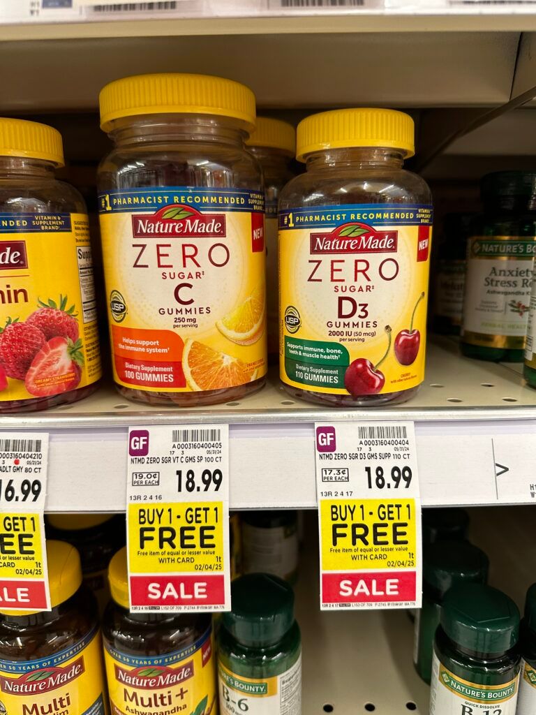 nature made gummies kroger shelf image
