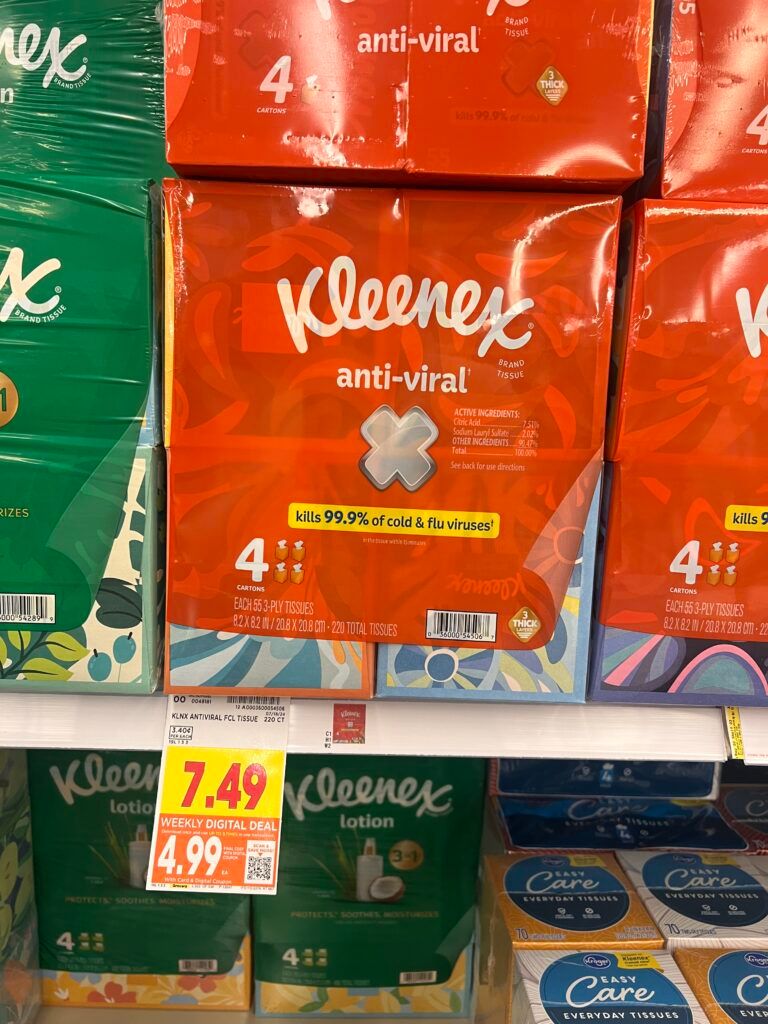 Kleenex Multipacks Kroger Shelf Image