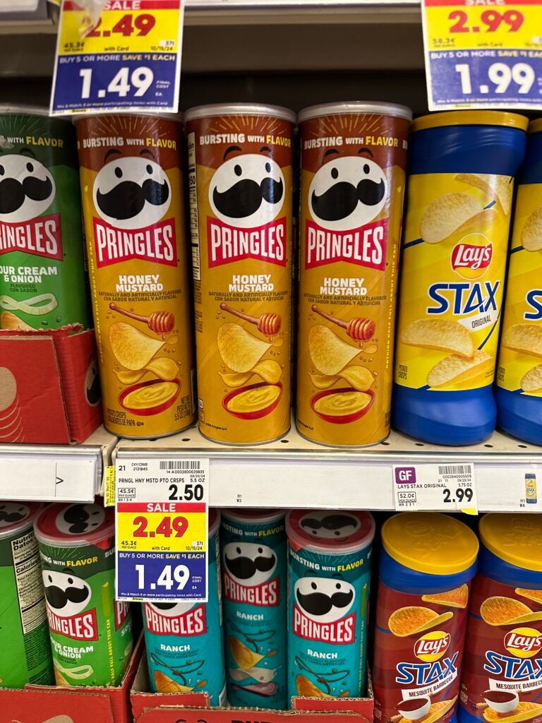 Pringles Canister Kroger Shelf Image