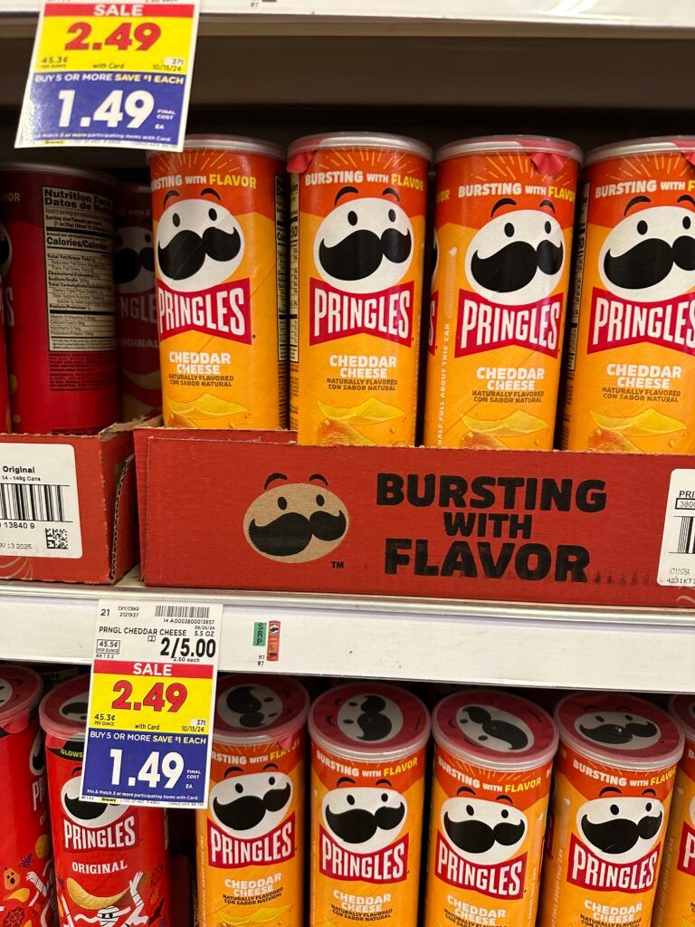 Pringles Canister Kroger Shelf Image