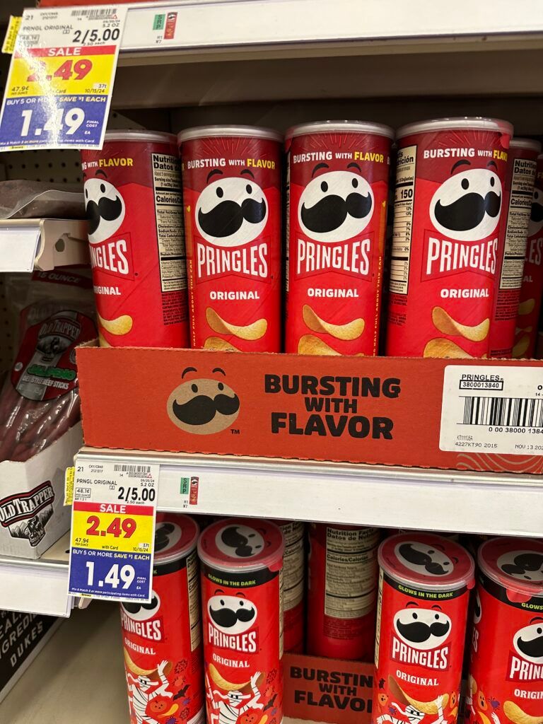 Pringles Canister Kroger Shelf Image