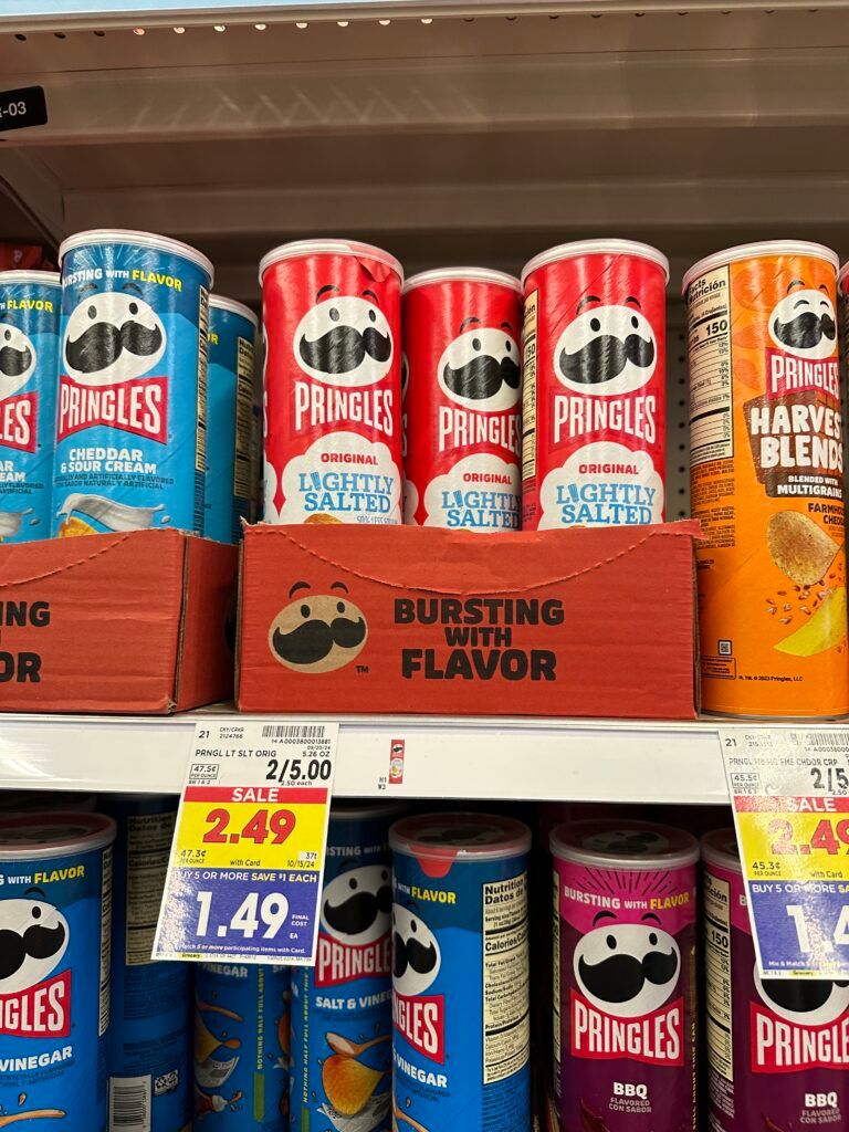 Pringles Canister Kroger Shelf Image