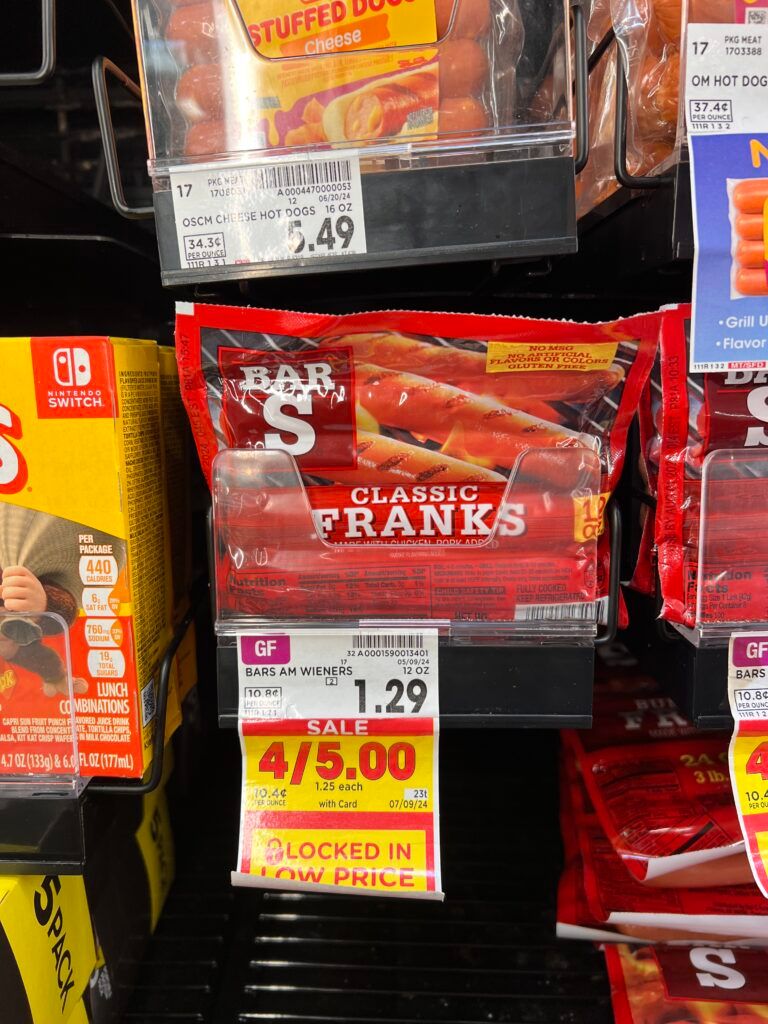 bar s hot dogs kroger shelf image