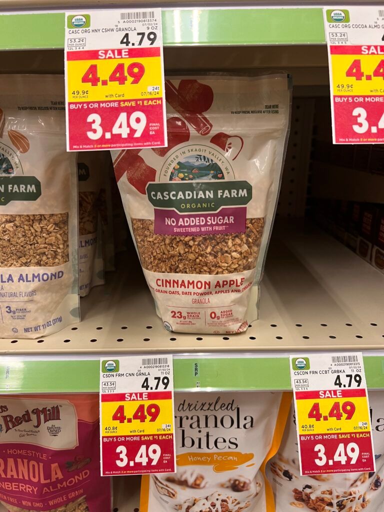 cascadian farm granola kroger shelf image (1)