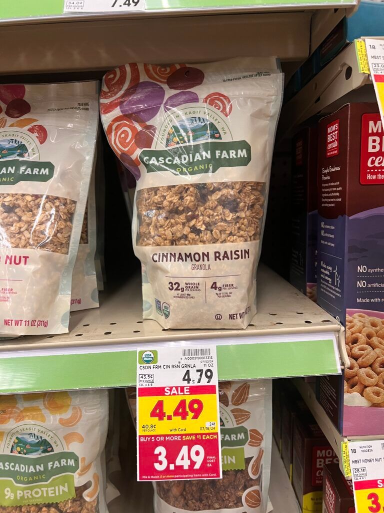 cascadian farm granola kroger shelf image (1)